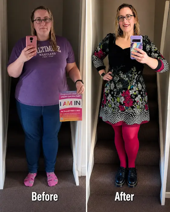 Customer before and after transformation on The New You Plan